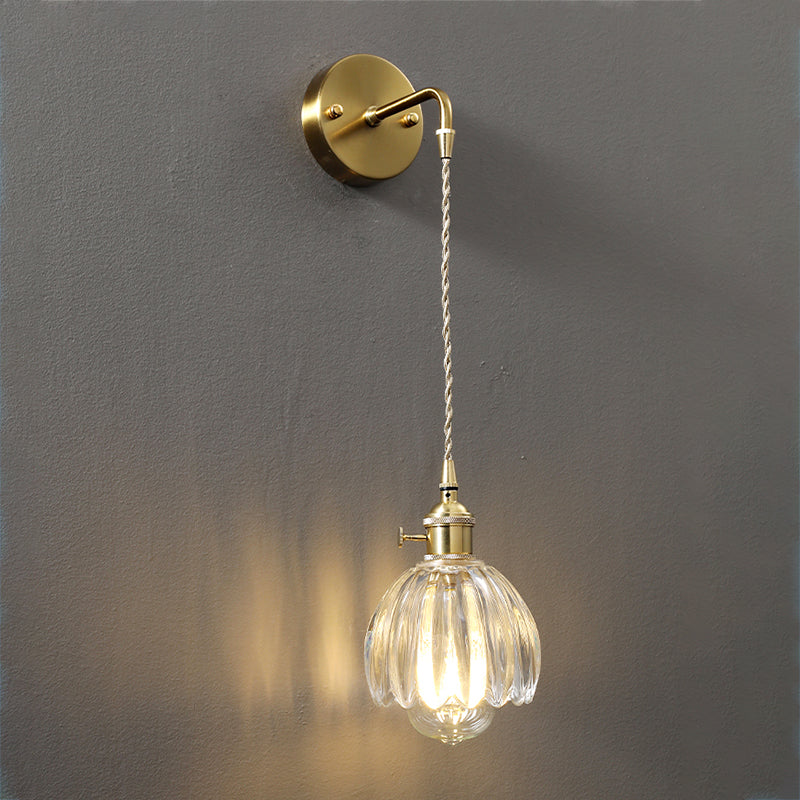 Modern Wall Light Scone Creative Glass Shade Wall Light Fixture for Bedroom