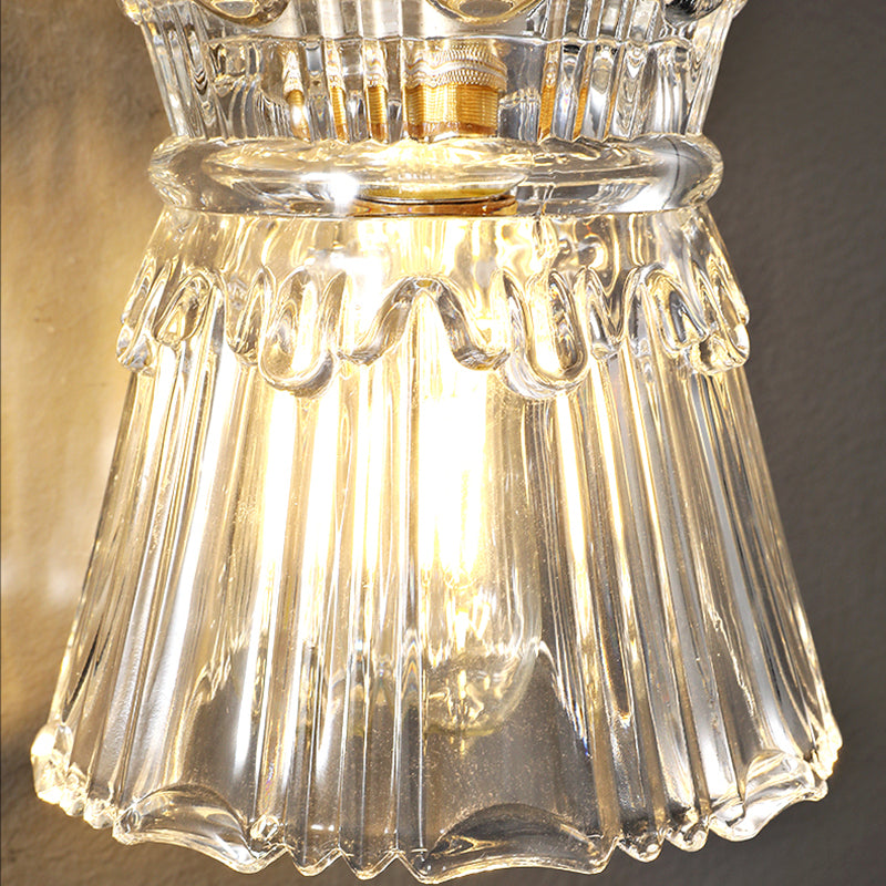Modern Wall Light Scone Creative Glass Shade Wall Light Fixture for Bedroom