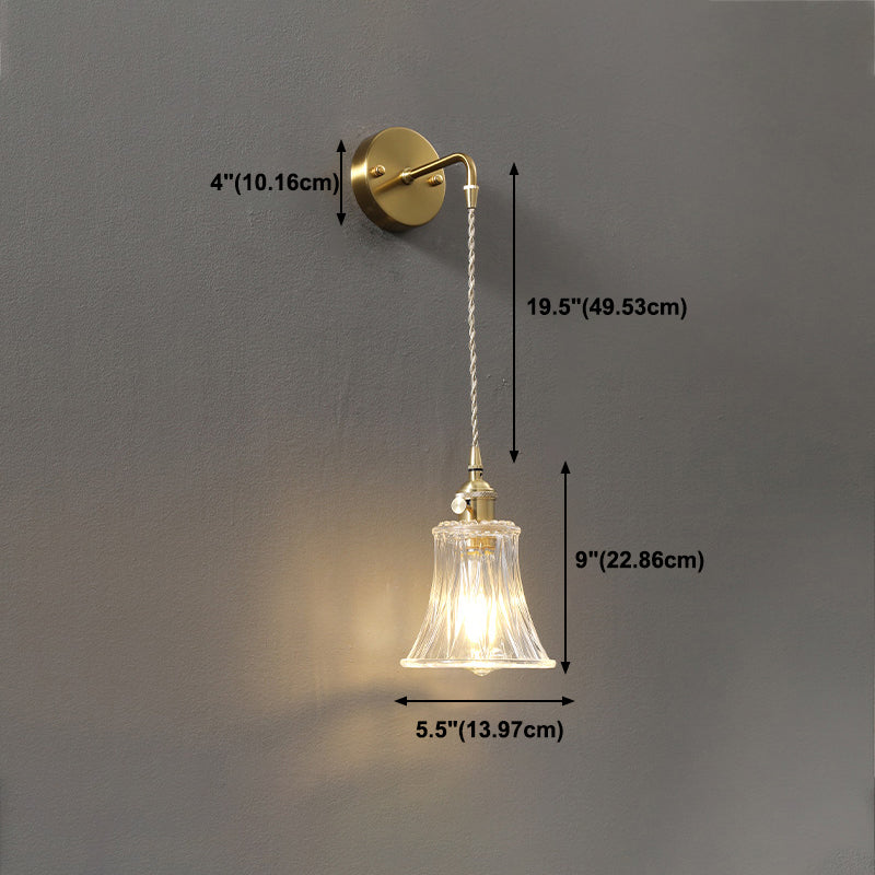 Modern Wall Light Scone Creative Glass Shade Wall Light Fixture for Bedroom
