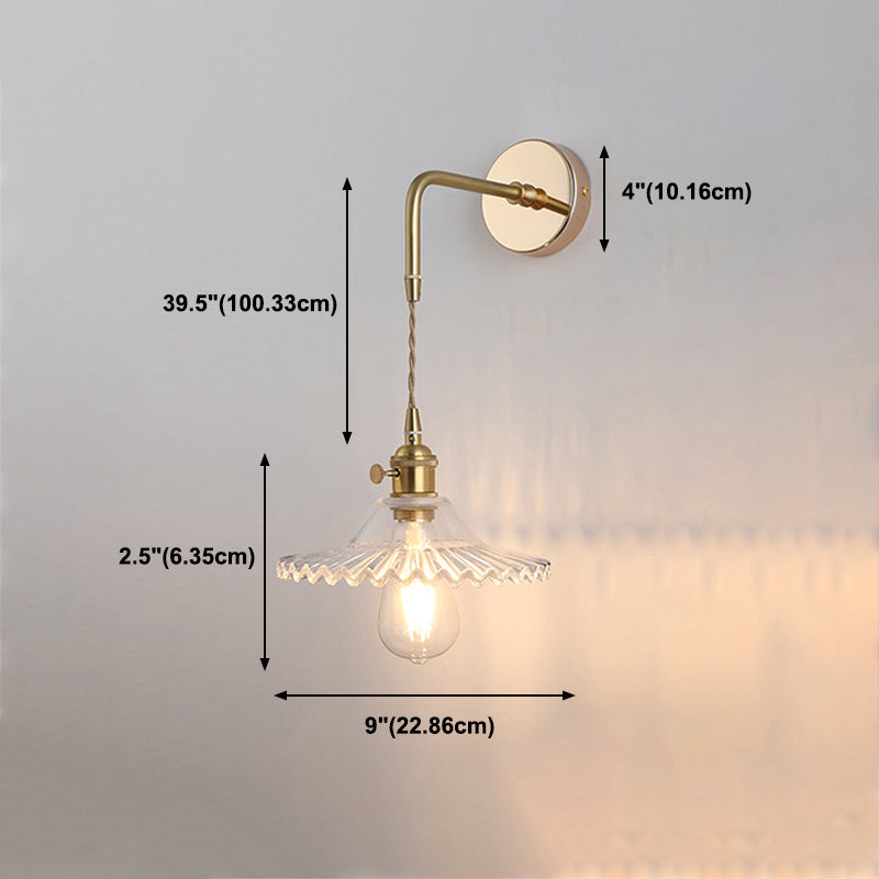 Modern Wall Light Scone Creative Glass Shade Wall Light Fixture for Bedroom