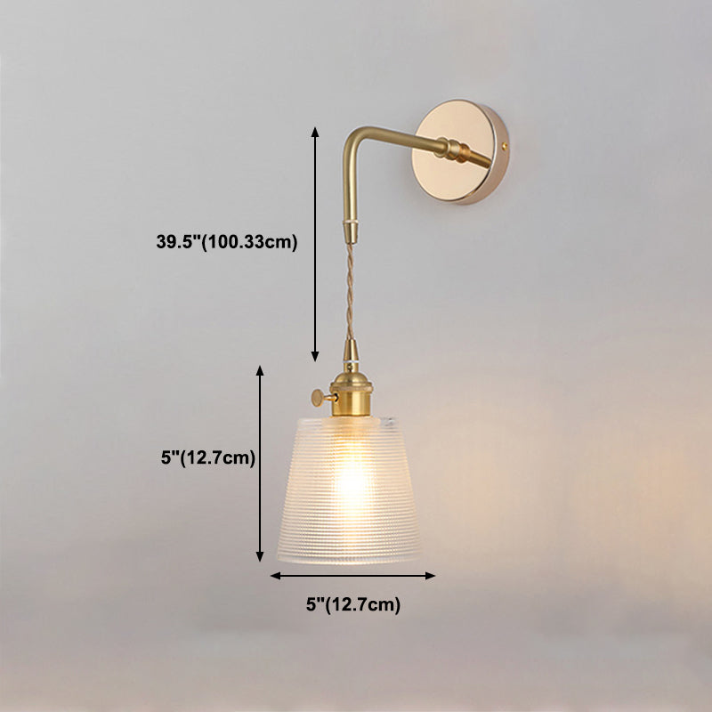 Modern Wall Light Scone Creative Glass Shade Wall Light Fixture for Bedroom