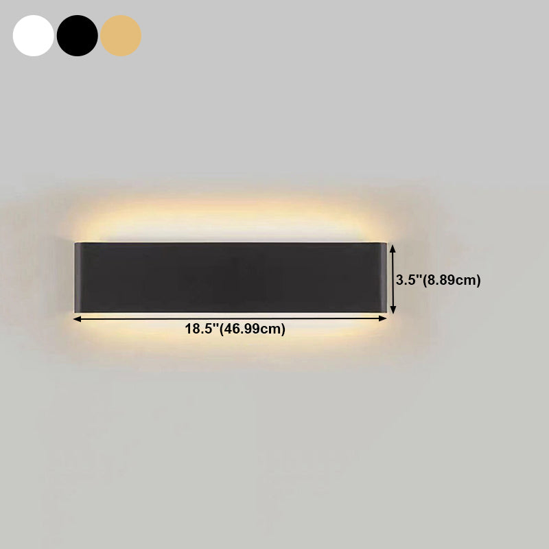 Metal Square Shape Wall Light Modern Style 1 Light Wall Mount Light