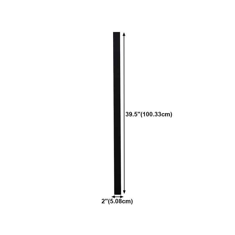 Linear Shape Metal Wall Light Modern Style 1 Light Wall Mounted Light in Black