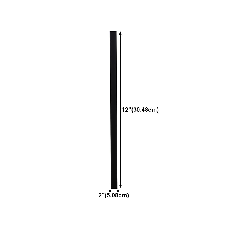 Linear Shape Metal Wall Light Modern Style 1 Light Wall Mounted Light in Black
