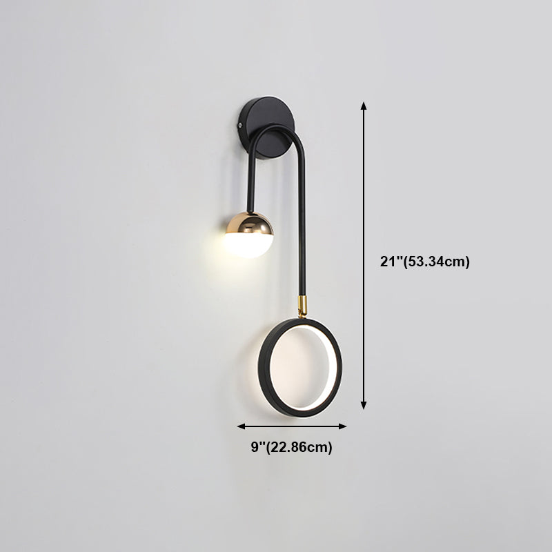 Luz de pared de metal creativa Luz de pared geométrica Moderna Placa para dormitorio