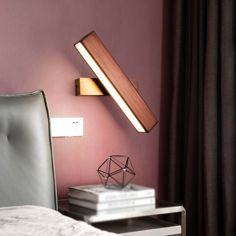 Rotatable Rectangle Wall Light Modern Style Metal 1-Light Wall Mount Light