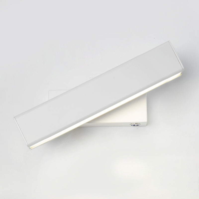 Rotatable Rectangle Wall Light Modern Style Metal 1-Light Wall Mount Light