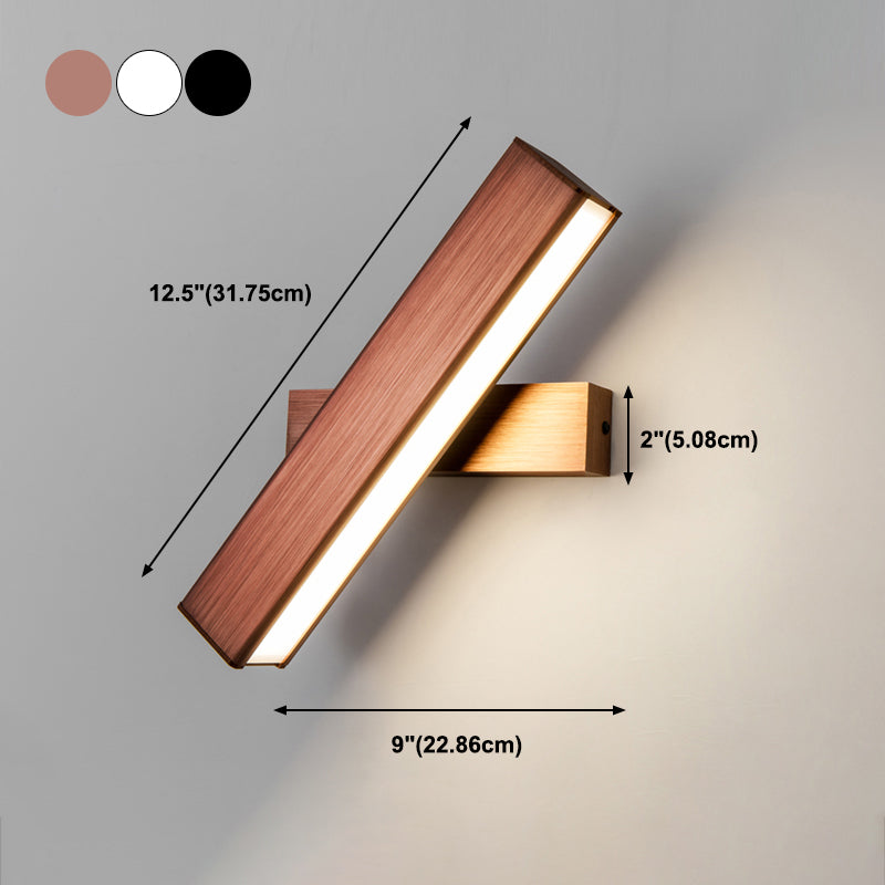 Rotatable Rectangle Wall Light Modern Style Metal 1-Light Wall Mount Light