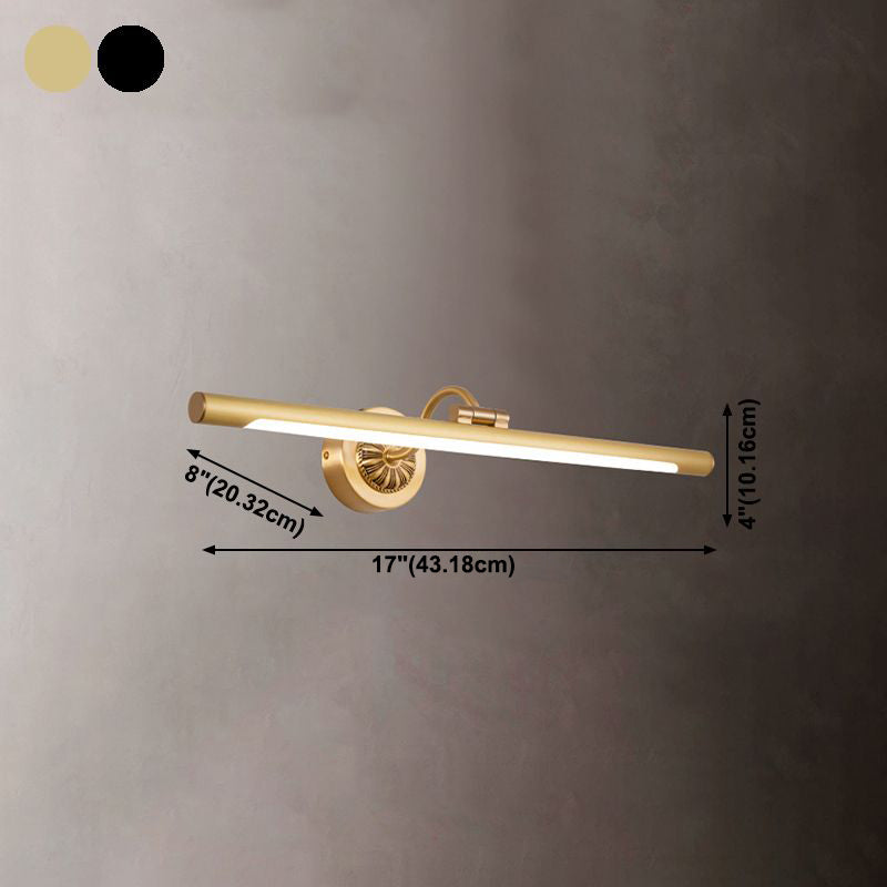 Modern Style Linear Shape Wall Sconce Metal 1 Light Sconce Light for Shower Room