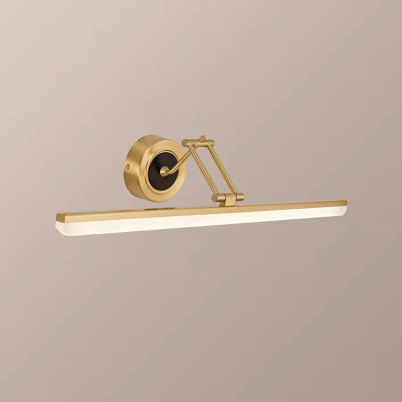 Linear Shape Wall Lighting Modern Style Metal 1-Light Sconce Lamp for Shower Room