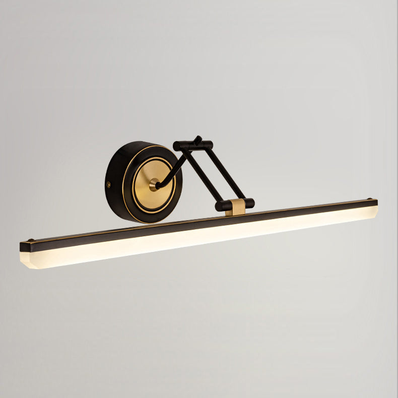 Linear Shape Wall Lighting Modern Style Metal 1-Light Sconce Lamp for Shower Room