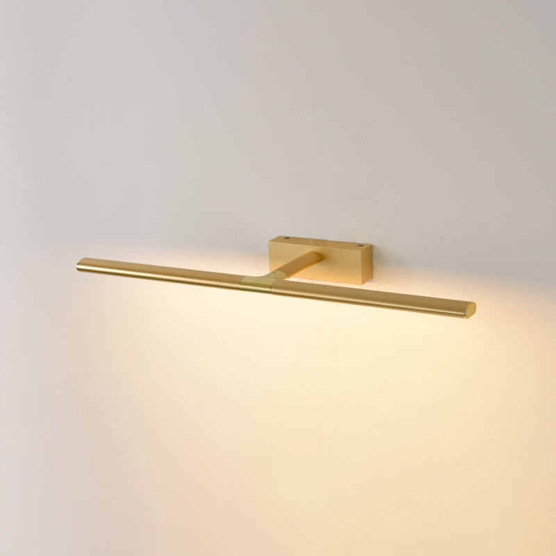 Metal Linear Shape Wall Sconce Modern Style 1 Light Mirror Wall Mount Light for Bathroom