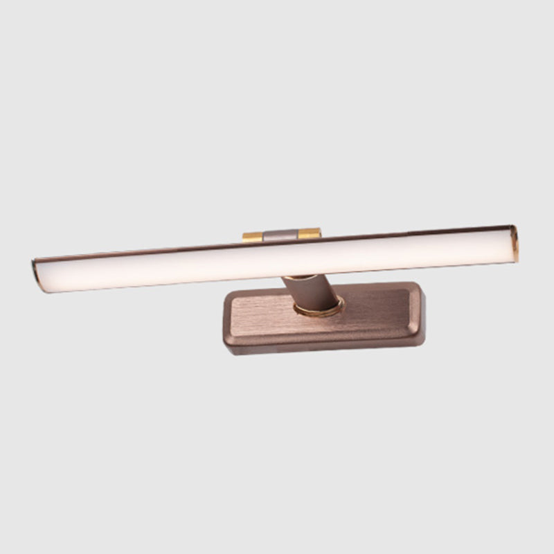 Linear Shape Metal Sconce Light Modern Style 1-Light Mirror Wall Mounted Lighting