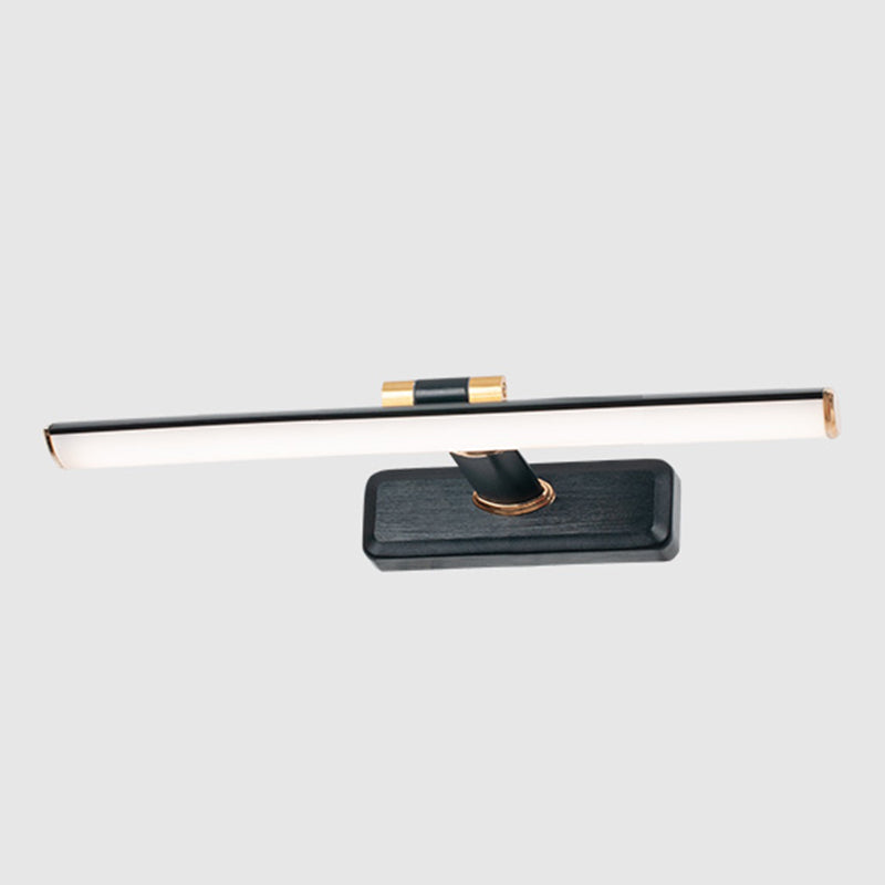 Linear Shape Metal Sconce Light Modern Style 1-Light Mirror Wall Mounted Lighting