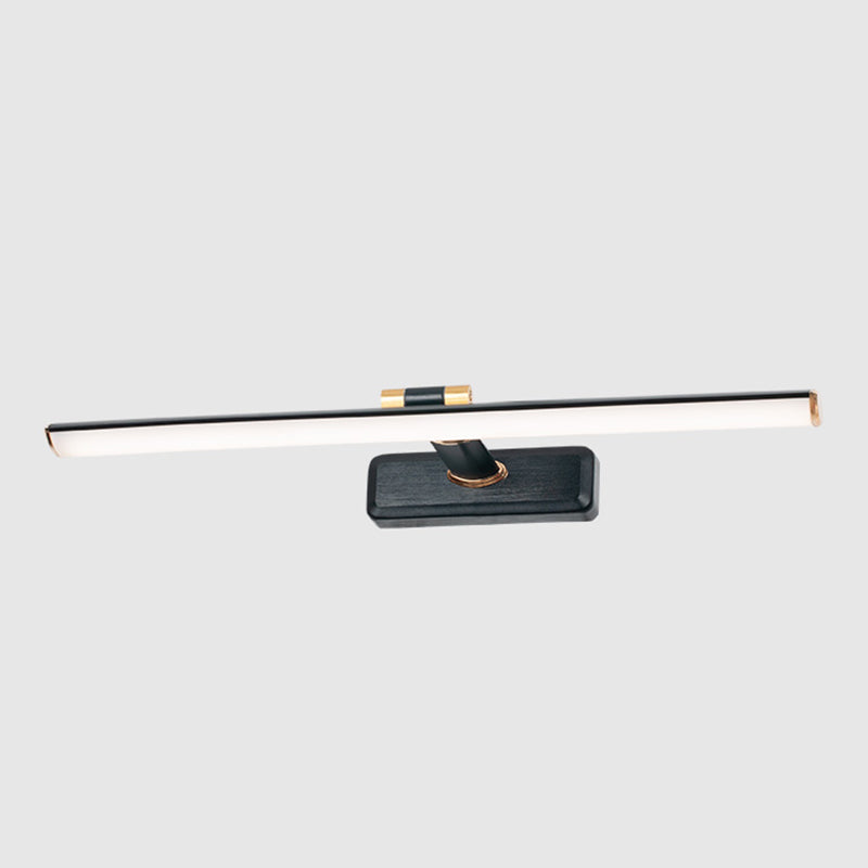Linear Shape Metal Sconce Light Modern Style 1-Light Mirror Wall Mounted Lighting
