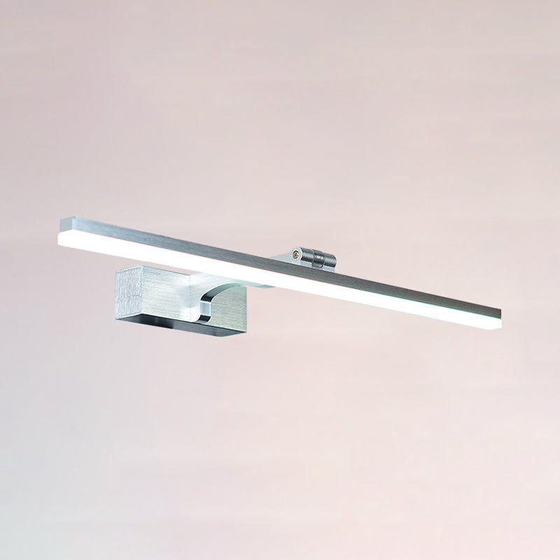 Linear Metal Wall Light Fixture Modern Style 1-Light Mirror Wall Mount Lighting
