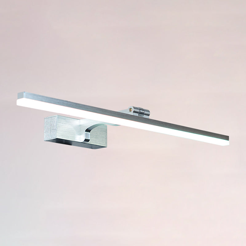 Linear Metal Wall Light Fixture Modern Style 1-Light Mirror Wall Mount Lighting