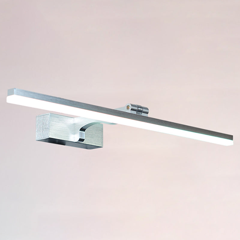 Linear Metal Wall Light Fixture Modern Style 1-Light Mirror Wall Mount Lighting