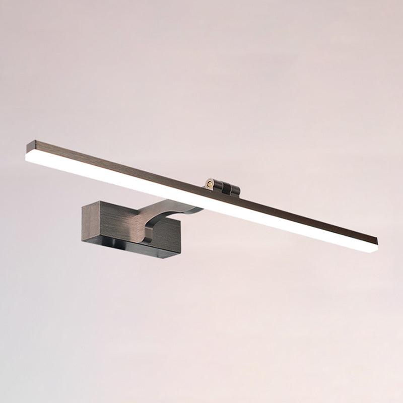 Linear Metal Wall Light Fixture Modern Style 1-Light Mirror Wall Mount Lighting