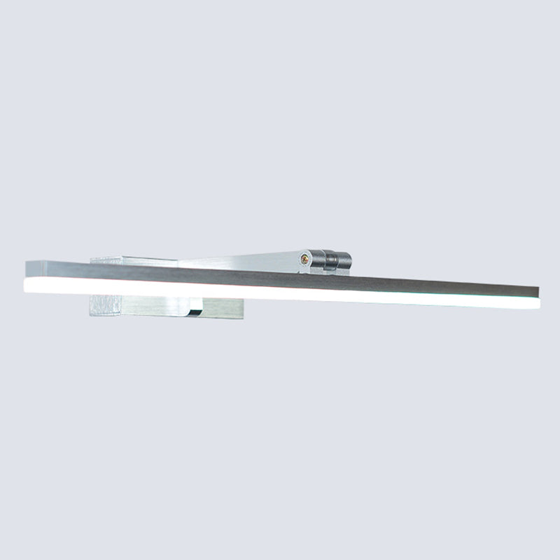 Linear Metal Wall Light Fixture Modern Style 1-Light Mirror Wall Mount Lighting
