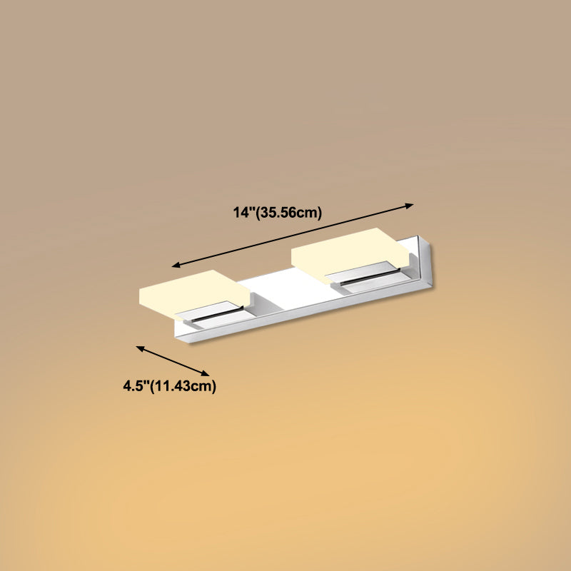 Square Vanity Lighting Modern Style Metal Multi Lights Vanity Sconce Lights