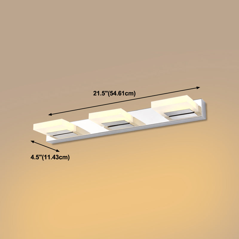 Square Vanity Lighting Modern Style Metal Multi Lights Vanity Sconce Lights
