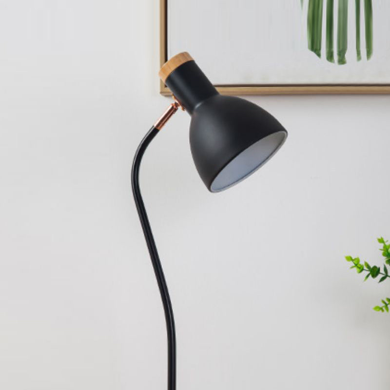Modern Style Conical Night Table Lamp Metal 1-Light Table Lamp