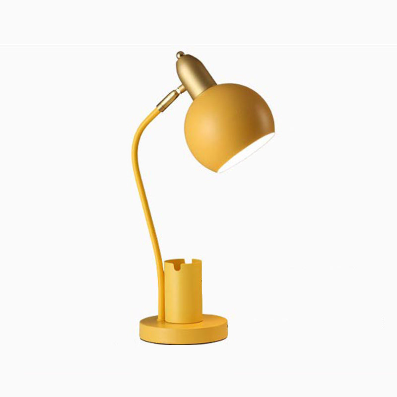 Modern Style Spherical Shape Table Light Metal 1 Light Nightstand Lamps for Bedside