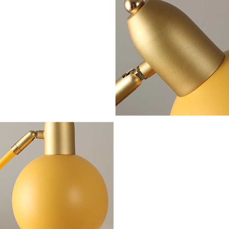 Modern Style Spherical Shape Table Light Metal 1 Light Nightstand Lamps for Bedside