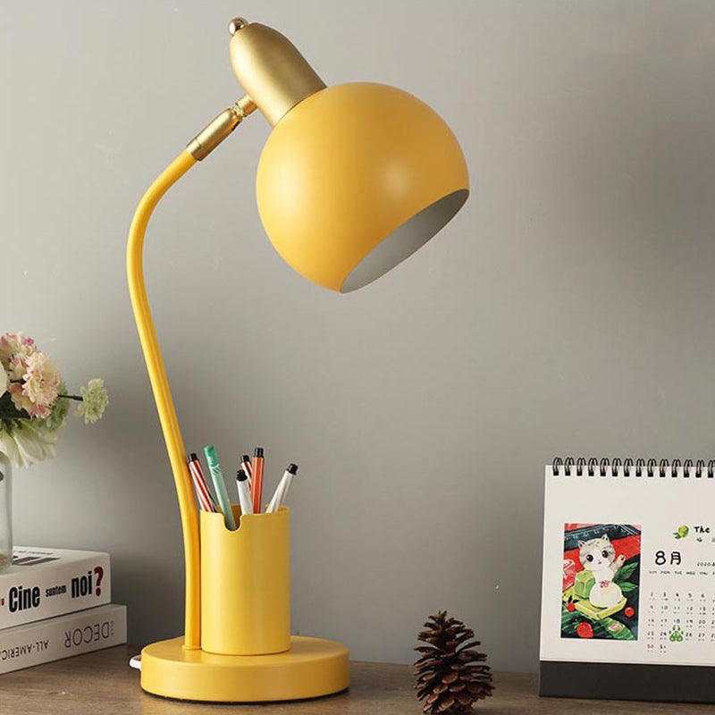 Modern Style Spherical Shape Table Light Metal 1 Light Nightstand Lamps for Bedside