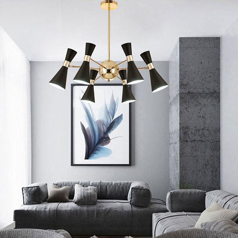 Postmodern Style Metal Pendant Light Living Room Multi-Light Chandelier