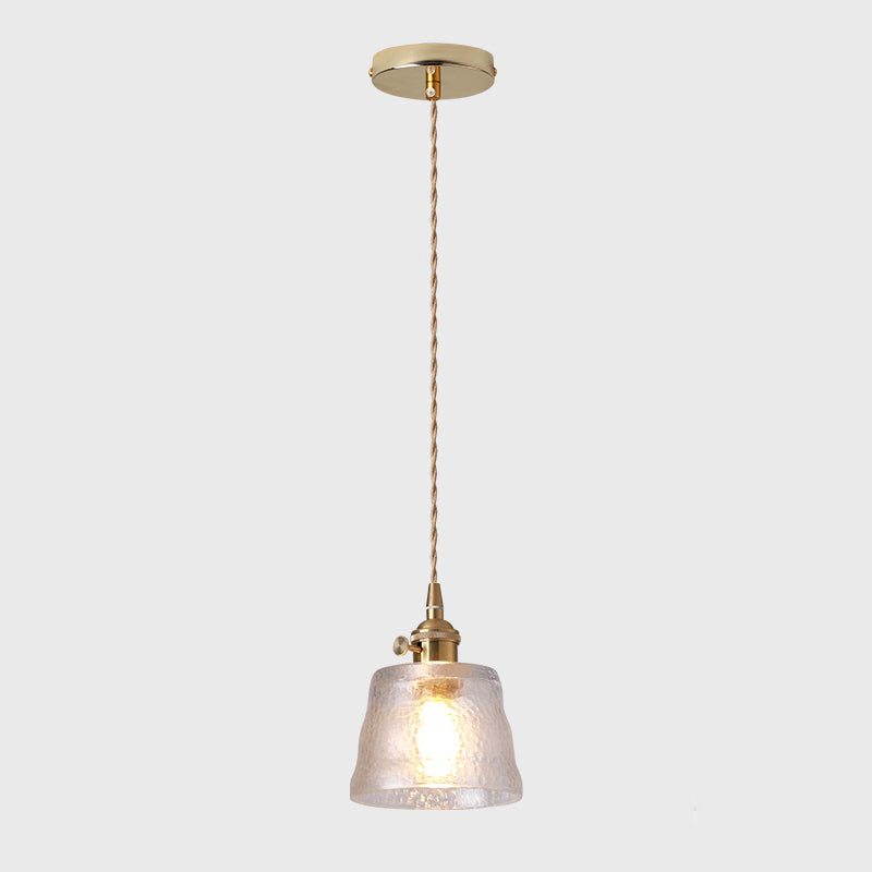 Géométrie Shade Hanging Lighting Industrial Style Glass 1 pendentif léger pour le chevet