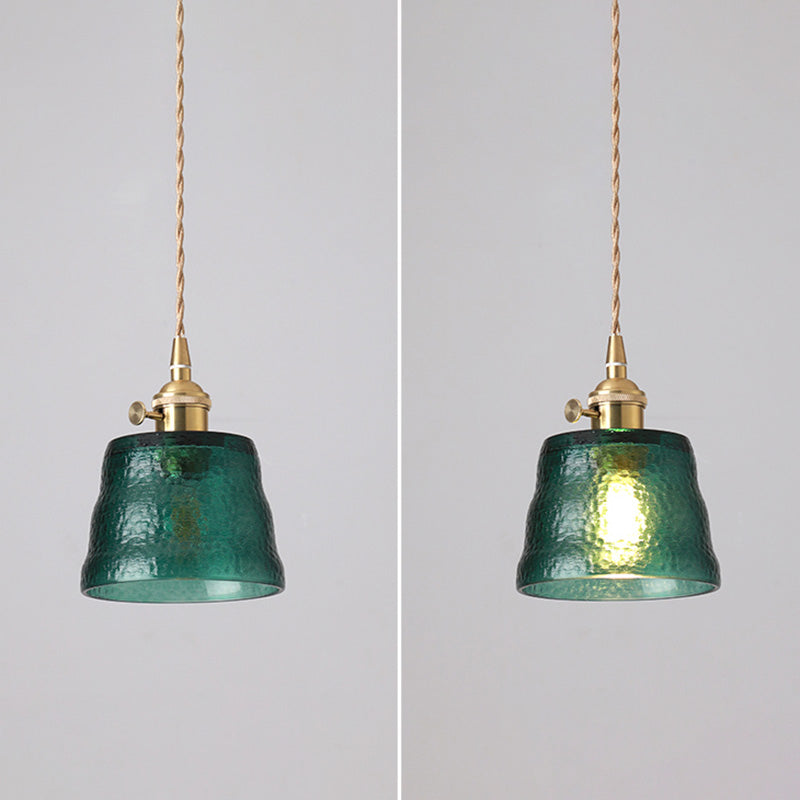 Géométrie Shade Hanging Lighting Industrial Style Glass 1 pendentif léger pour le chevet