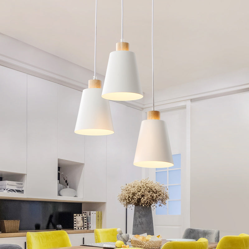 Multi Light Barrel suspendu pendant moderne Metal Metal Sanging Lighting pour le salon