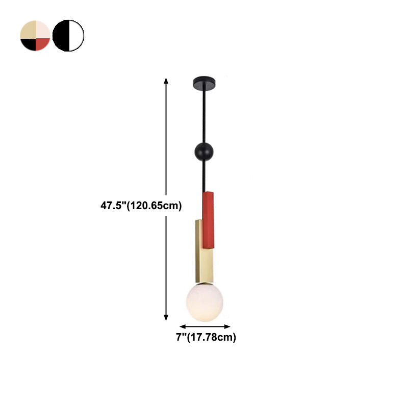 Pendentif en forme de globe coloré