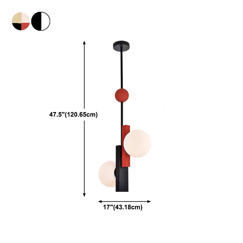 Pendentif en forme de globe coloré