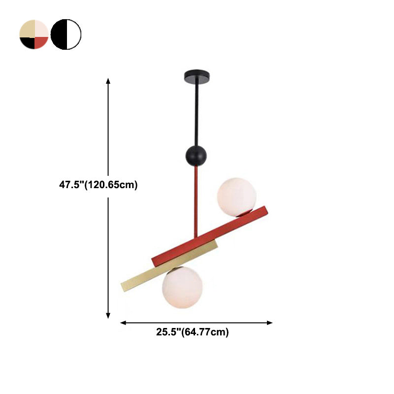 Pendentif en forme de globe coloré