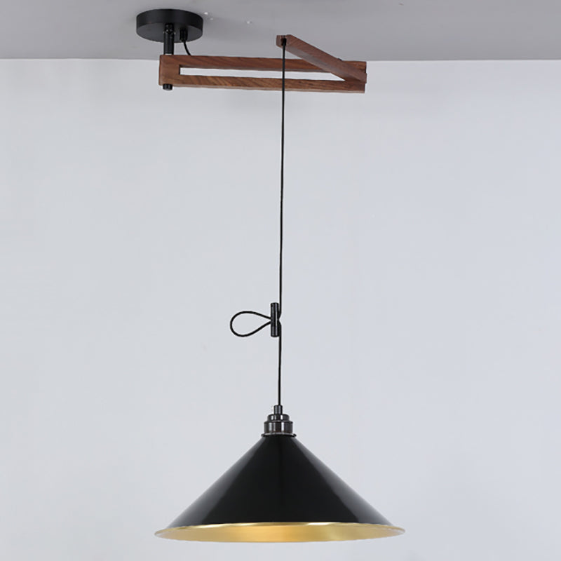 Modern Minimalist Hanging Light Wooden Pendant Lighting Fixture for Sitting Room