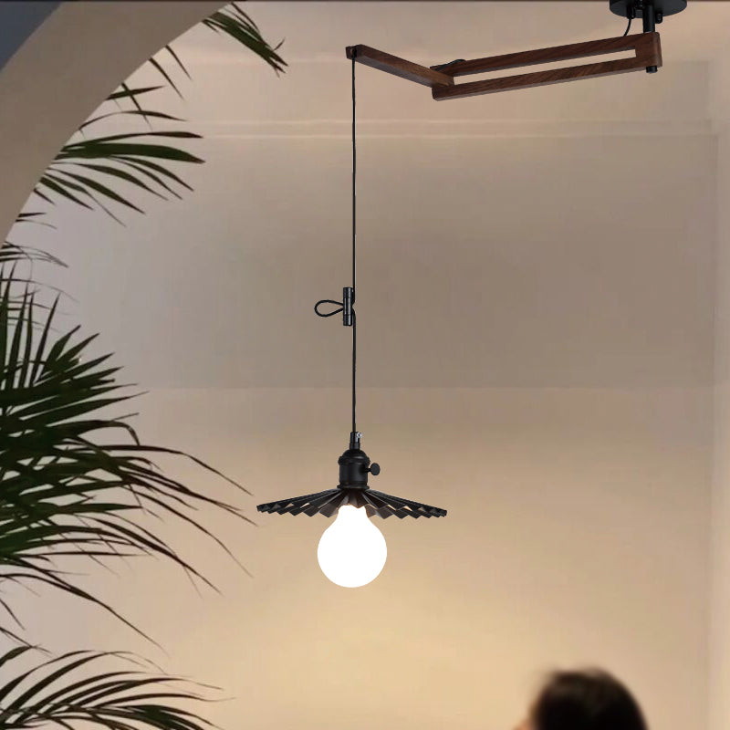 Modern Minimalist Hanging Light Wooden Pendant Lighting Fixture for Sitting Room