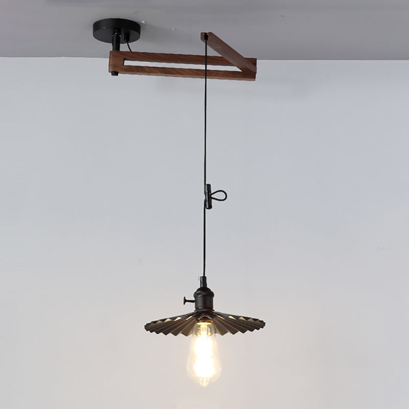 Modern Minimalist Hanging Light Wooden Pendant Lighting Fixture for Sitting Room