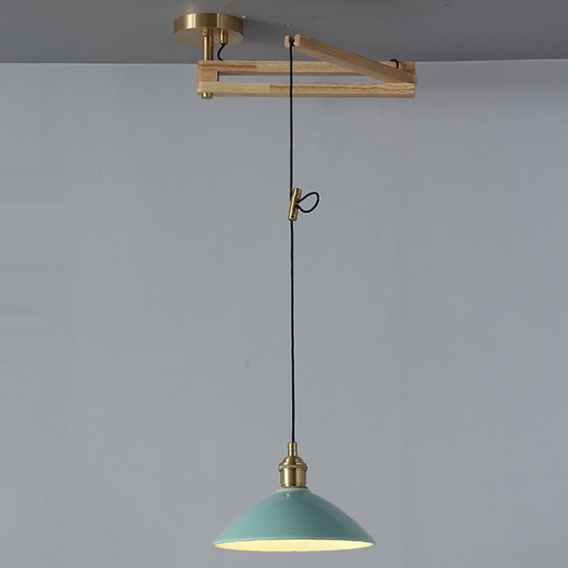 Modern Minimalist Hanging Light Wooden Pendant Lighting Fixture for Sitting Room