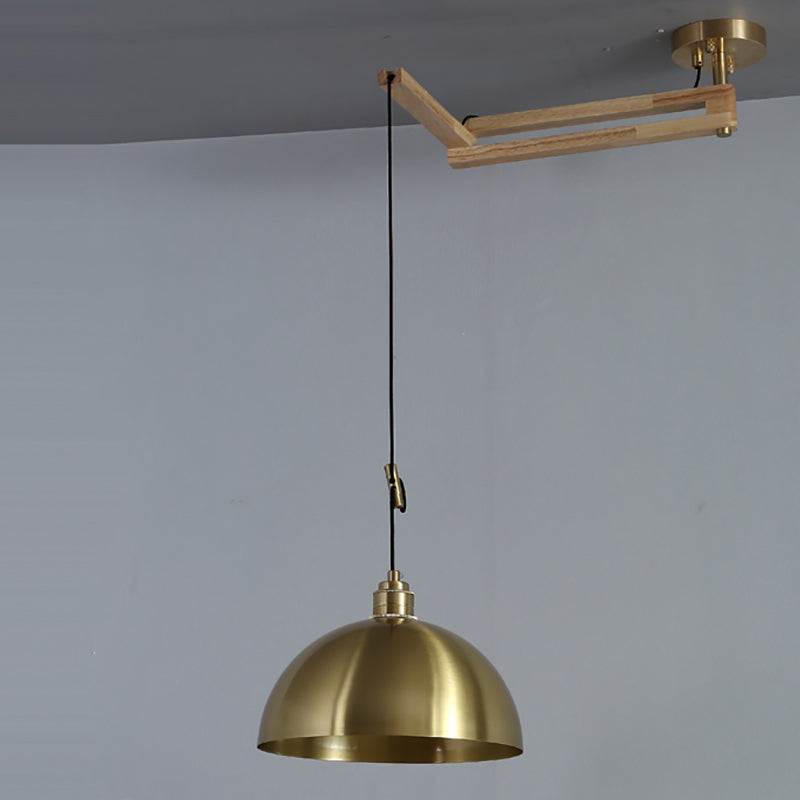 Aménagement d'éclairage pendentif en bois moderne à suspension minimaliste pour le salon