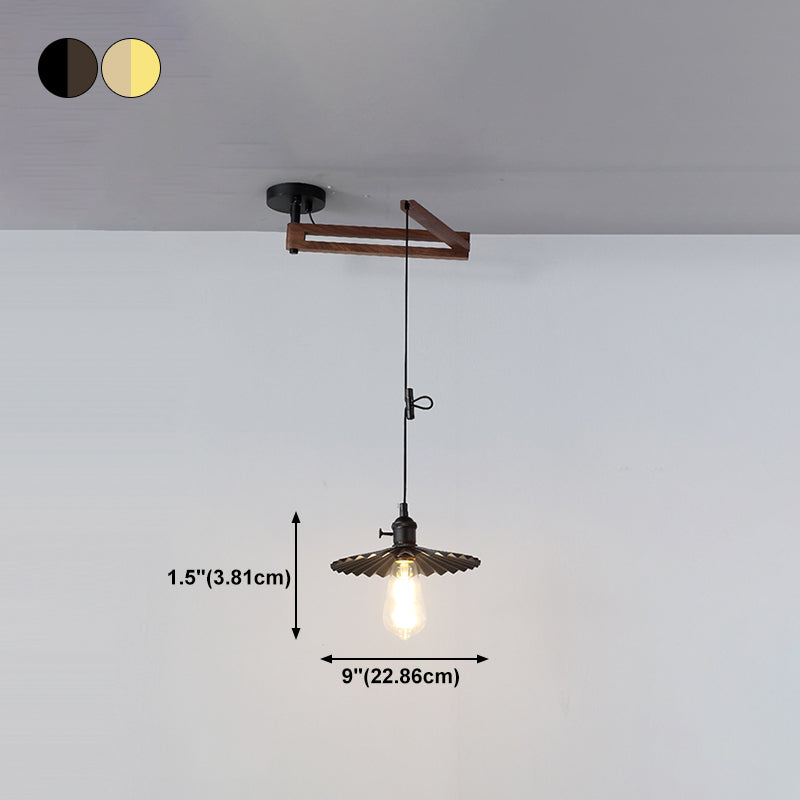 Modern Minimalist Hanging Light Wooden Pendant Lighting Fixture for Sitting Room