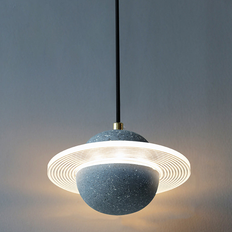 Multi lumières Suspension Round Pendentif Modern Style Stone Down Lighting