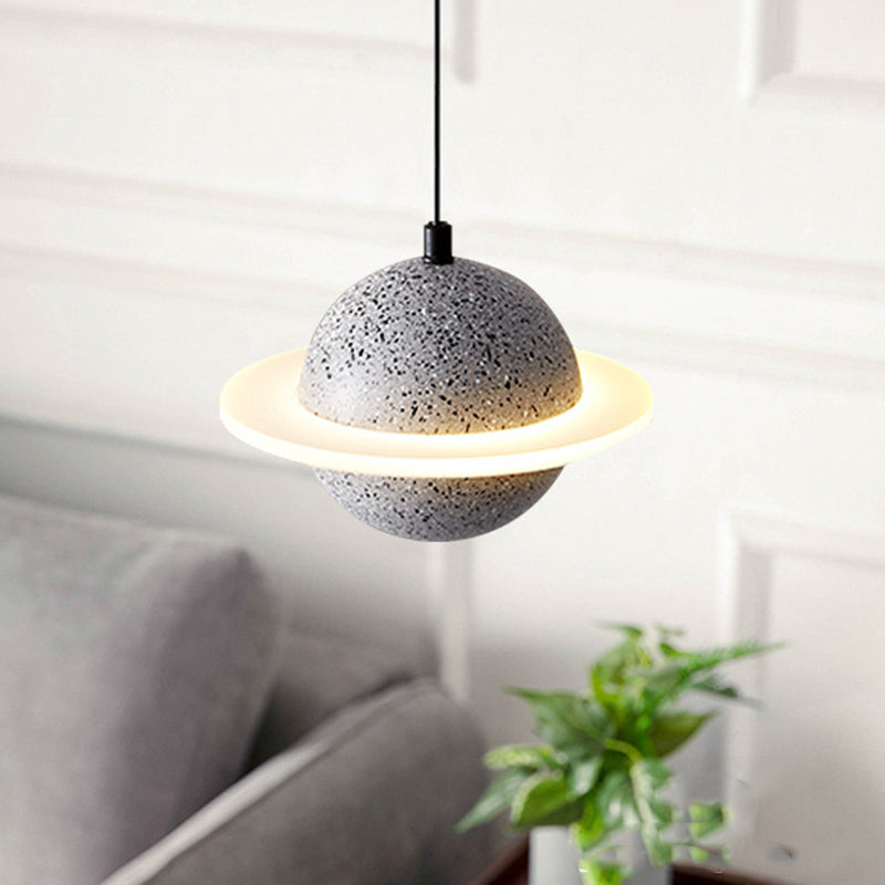 Multi lumières Suspension Round Pendentif Modern Style Stone Down Lighting