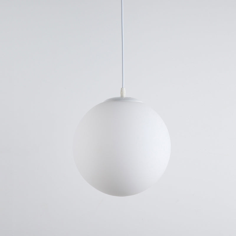Ball Shape Hanging Light Fixture Glass Simple Hanging Pendant Light