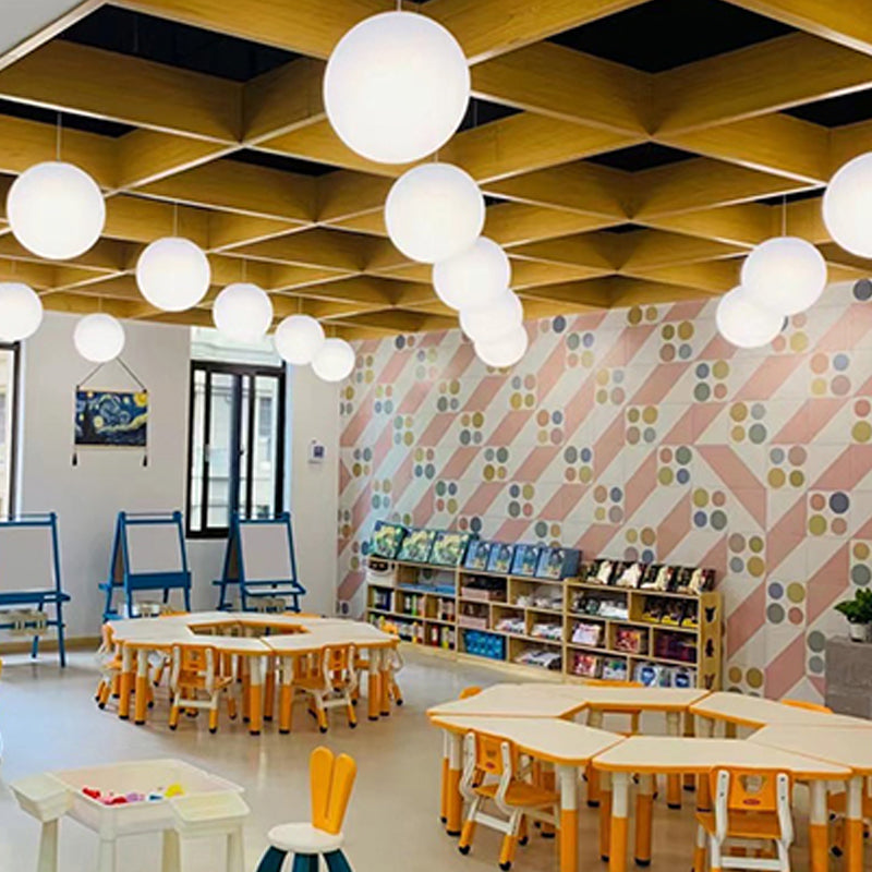 Ball Shape Hanging Light Fixture Glass Simple Hanging Pendant Light