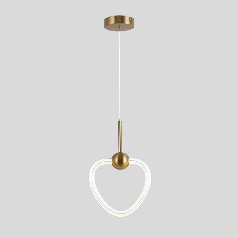 Modern Gold Pendant Light Metal Geometric Hanging Pendant for Living Room
