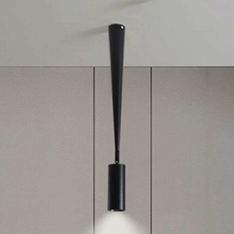 Iluminación cilíndrica del pasillo LED METAL LED Minimalista Pantnight en negro