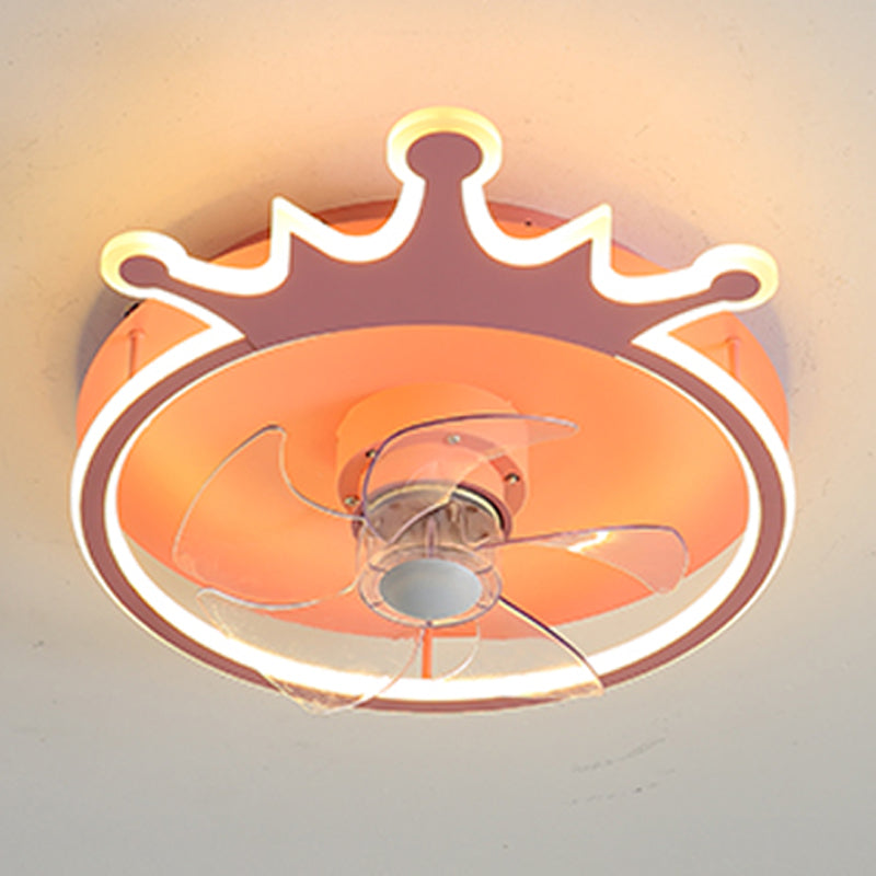 Metalen geometrische plafondventilatorverlichting moderne stijl multi -lights flush mount lampen